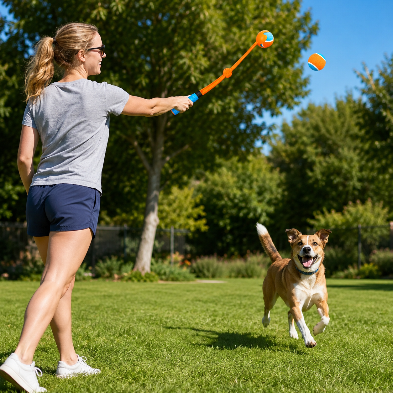 Foldable Handheld Ball Launcher for Dogs