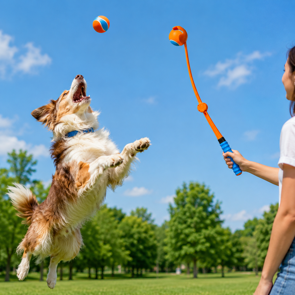 Foldable Handheld Ball Launcher for Dogs