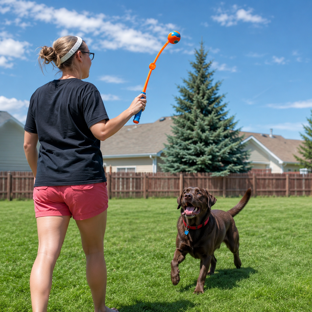 Foldable Handheld Ball Launcher for Dogs