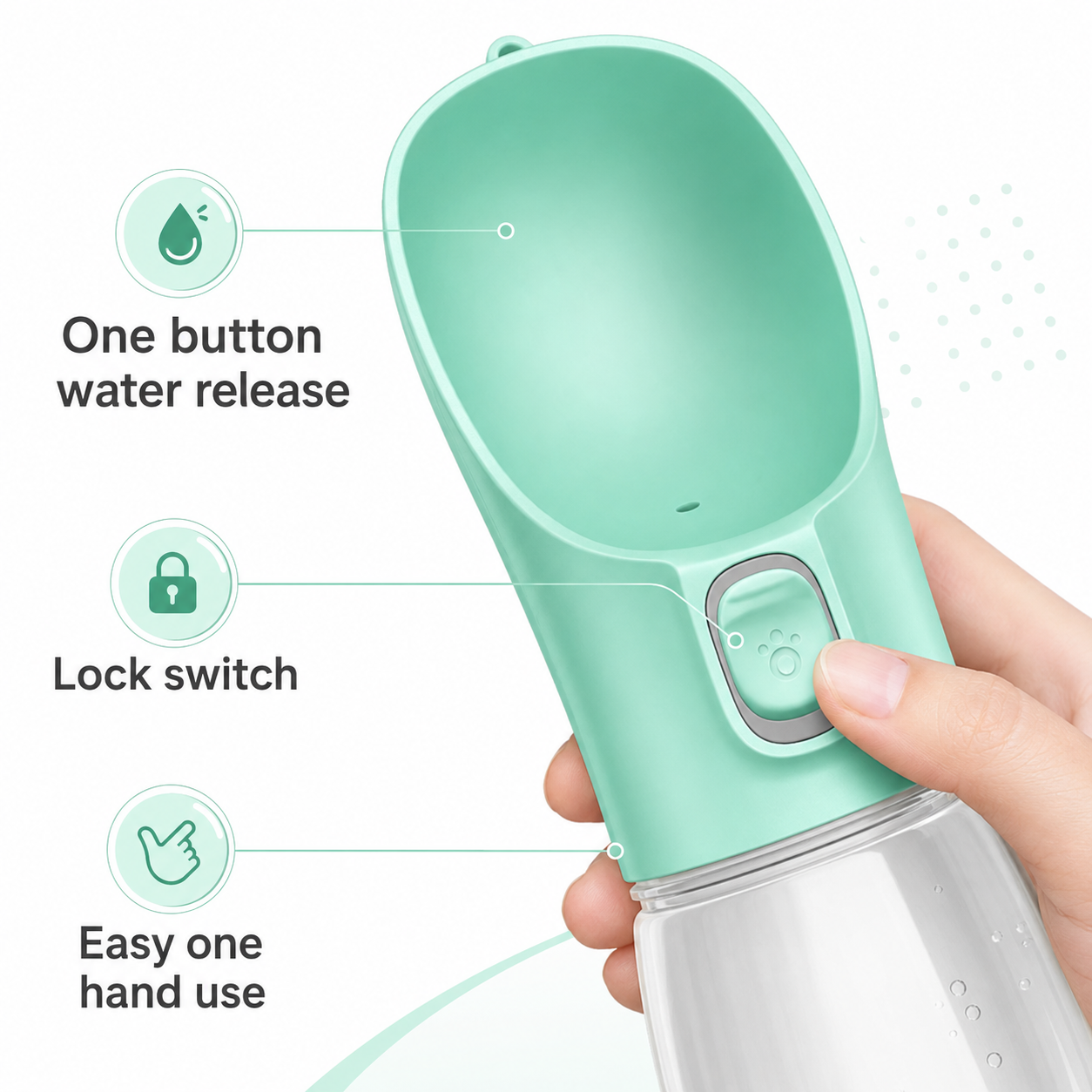 Portable Dog Water Bottle — Leak-Proof & BPA Free