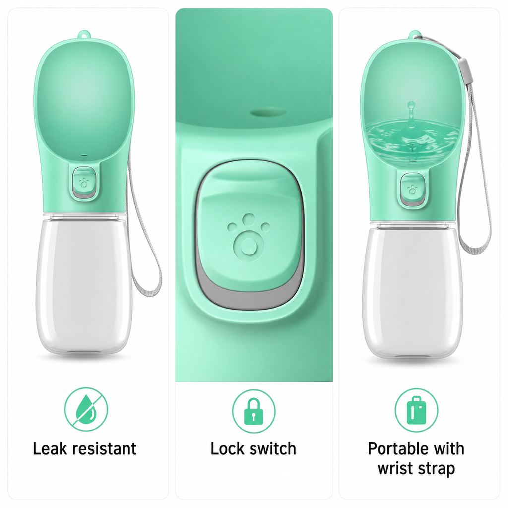 Portable Dog Water Bottle — Leak-Proof & BPA Free