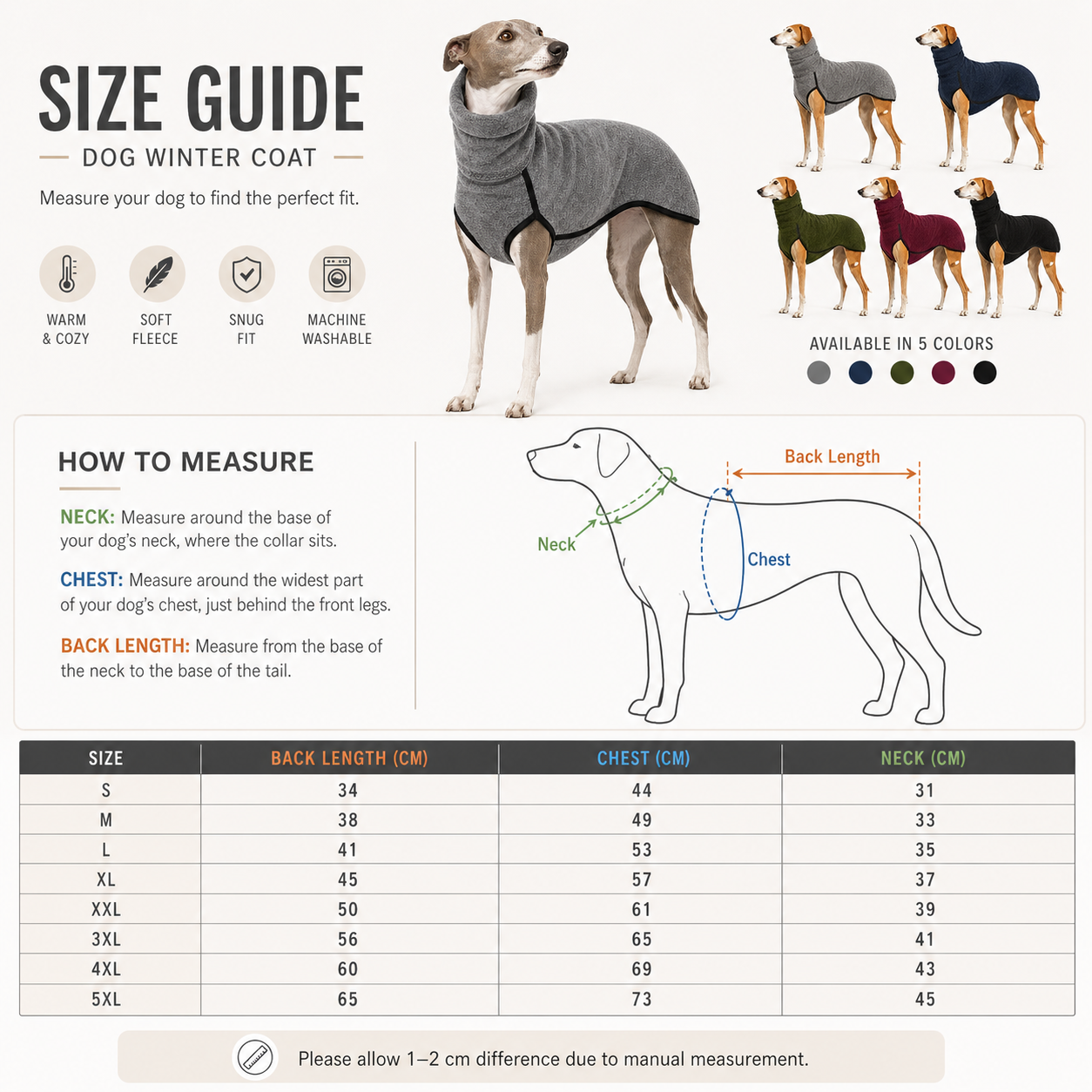 Winter Warm High Collar Jumper Sweater for Dogs